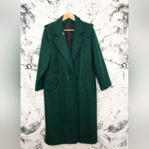 Forest green wool coat
